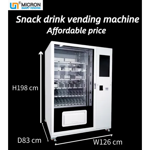 snack drink vending machine with card reader, it has different good trays to sell many kinds of products in one machine, combo vending machine